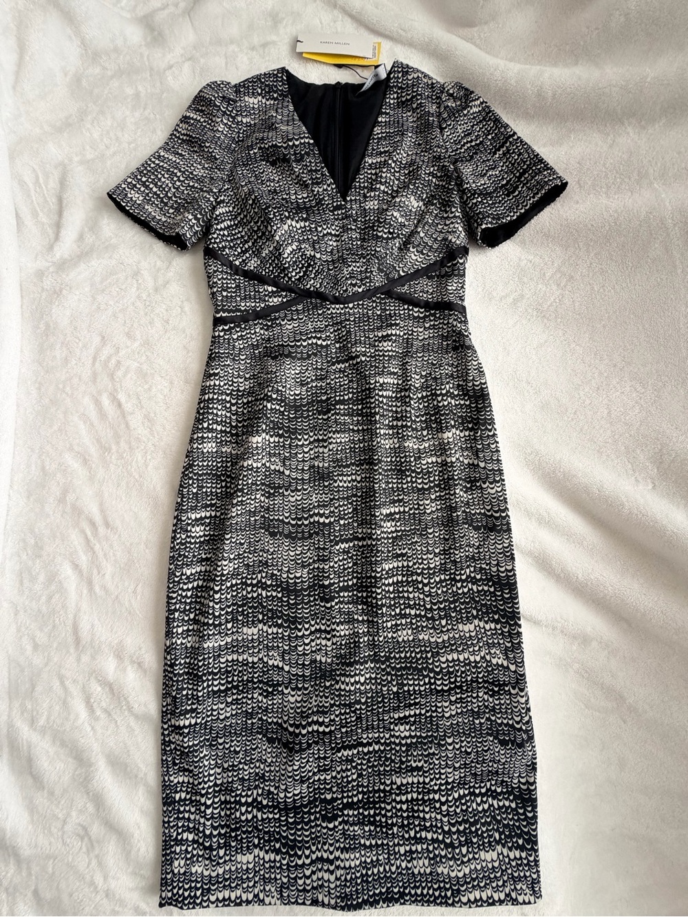 Karen Millen Black and White Midi Dress